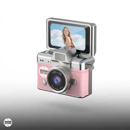 ZoomVintage FlipCam — Y2K Digicam with 180° Flip Screen