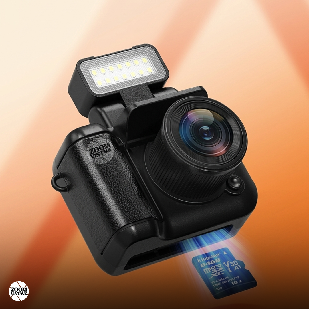 ZoomVintage Pocket Video Cam — Mini Video Camera for Creators