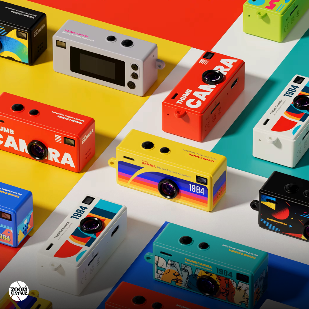 ZoomVintage RetroShot — Wide-Angle Digital Camera, 8 Colors
