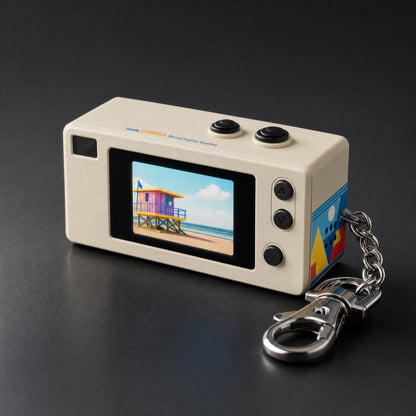Back of the RetroShot camera with the LCD screen on